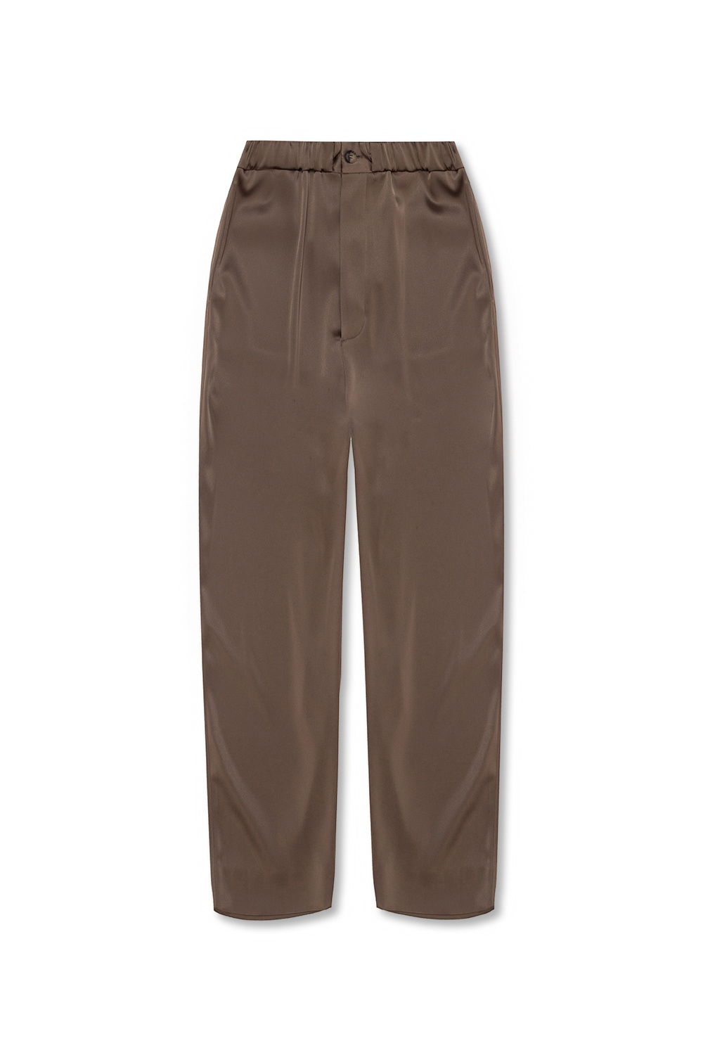 AAPE Cotton Twill Cargo Pants - SchaferandweinerShops Canada - Brown 'Jain'  satin trousers Nanushka